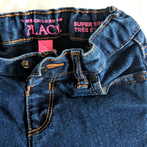 children's place super skinny dark stretch denim jeans 3T toddler girls - Picture 3 of 7